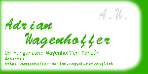 adrian wagenhoffer business card